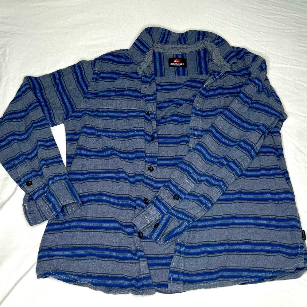 Large Quicksilver Blue Flannel